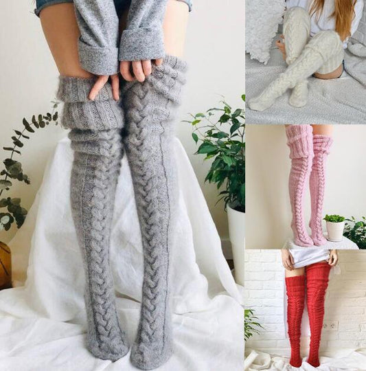 Anime Cartoon Knitting Stocking Lolita Cosplay Loose Socks JK Women Woollen Stockings Girl Student Fashion
